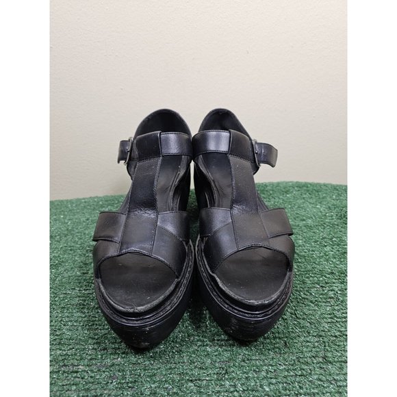 Dr. Martens Adaya Women's Platform Wedge Cross Strap Sandals Black Size 10 - Picture 2 of 12